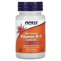 ราคา NOW Foods, วิตามิน D3 ประสิทธิภาพสูง ขนาด 50 มคก. (2,000 IU) บรรจุแคปซูลนิ่ม 120 แคปซูล (NOW-00367)