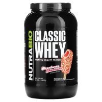 ราคา NutraBio, Classic Whey Protein, Strawberry Shortcake, 2 lb (907 g) (NRB-21110)