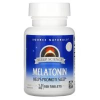 ราคา Source Naturals, Sleep Science, Melatonin, 1 mg, 100 Tablets (SNS-00719)