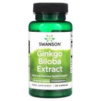 ราคา Swanson, Ginkgo Biloba Extract, 60 mg, 120 Capsules (SWV-14027)