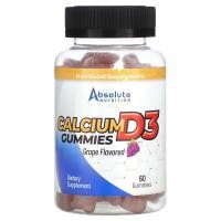 ราคา Absolute Nutrition, Calcium D3 Gummies, Grape, 60 Gummies (ABN-09024)