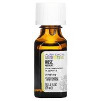 ราคา Aura Cacia, Pure Essential Oil In Jojoba Oil, Rose Absolute, 0.5 fl oz (15 ml) (AUR-91227)