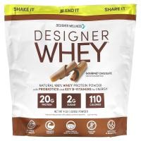 ราคา Designer Wellness, Designer Whey, Natural 100% Whey Protein Powder, Gourmet Chocolate, 4 lb (1.82 kg) (DEP-00366)