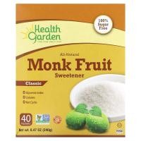 ราคา Health Garden, All-Natural Monk Fruit Sweetener, Classic, 40 Packets, 0.21 oz (6 g) Each (HLG-00623)