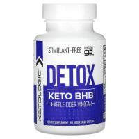 ราคา KetoLogic, Detox Keto BHB + Apple Cider Vinegar, 60 Vegetarian Capsules (KTL-70612)
