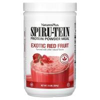 ราคา NaturesPlus, Spiru-Tein, Protein Powder Meal, Exotic Red Fruit, 1.1 lbs (504 g) (NAP-45922)