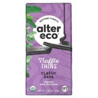 ราคา Alter Eco, Organic Dark Chocolate Bar, Truffle Thins, Classic Dark, 2.96 oz (84 g) (LTE-01235)