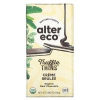 ราคา Alter Eco, Truffle Thins, Organic Dark Chocolate Bar, Crème Brûlée, 2.96 oz (84 g) (LTE-01258)