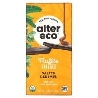 ราคา Alter Eco, Truffle Thins, Organic Dark Chocolate Bar, Salted Caramel, 2.96 oz (84 g) (LTE-01233)