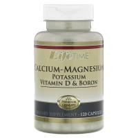ราคา LifeTime Vitamins, Calcium-Magnesium, Potassium, Vitamin D & Boron, 120 Capsules (LIF-40037)