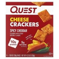 ราคา Quest Nutrition, Cheese Crackers, Spicy Cheddar, 4 Bags 1.06 oz (30 g) Each (QST-01400)