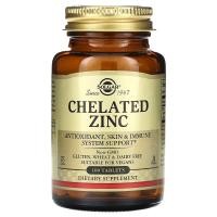 ราคา Solgar, Chelated Zinc , 100 Tablets (SOL-00800)