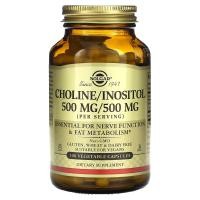 ราคา Solgar, Choline/Inositol, 100 Vegetable Capsules (SOL-00850)