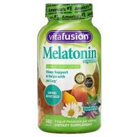 ราคา VitaFusion, Melatonin, Natural White Tea & Peach, Sugar Free, 140 Gummies (VFU-02671)