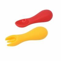 ราคา Marcus & Marcus &#8211; ช้อนส้อมซิลิโคน Silicone Palm Grasp Spoon & Fork Set 8เดือน+ (Marcus), 2 ชิ้น