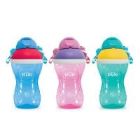 ราคา Pur – แก้วหลอดดูดพร้อมสายสะพาย 13 ออนซ์ (สำหรับเด็ก 12 เดือน) สีฟ้า, 2 ชิ้น