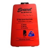ราคา ชุดดอกสว่านเจาะเหล็กไฮสปีด EVACUT 25ตัว/ชุด ระบบมิลลิเมตร NO.3M (1750142213)