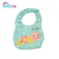ราคา Gracekids ผ้ากันเปื้อนพลาสติกมีที่รองอาหาร ลายผึ้งสีฟ้า (29336)