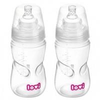 ราคา Lovi ขวดนม คอกว้าง รุ่น PP 250ml พร้อมจุกนมเสมือนนมแม่ ขนาดแรกเกิดถึง3เดือน BPA Free - 2 ขวด (31542)