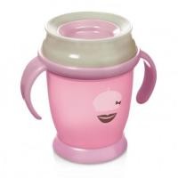 ราคา Lovi แก้วหัดดื่ม 360 องศา รุ่น Mini 210 ml. (9M+) - Retro ชมพูอ่อน (31445)