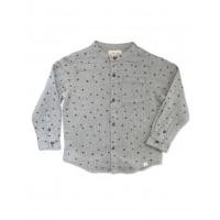 ราคา Me and Henry เสื้อเชิ้ตคอกลมลายดาว (เทา) (30772)