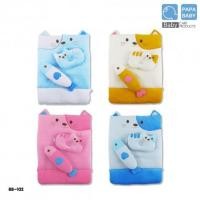 ราคา PAPA BABY ที่นอนเด็กปิคนิคผ้าขนหนูหน้าแมวหมอนข้างปลา ขนาด 64x90x6 cm. รุ่น BB-102 (31093)