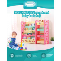 ราคา Baby n Goods ชั้นวางหนังสือที่มาพร้อมชั้นเก็บของเล่น (28189)