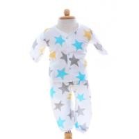 ราคา Shawn's Baby เสื้อแขนยาวพร้อมกางเกงขายาว ลายการ์ตูนรูปดาว สีเหลืองฟ้าเทา (28003)