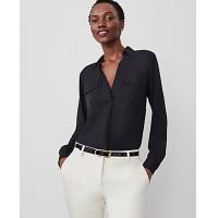 ราคา Ann Taylor Camp Shirt - Black (4215623814301)