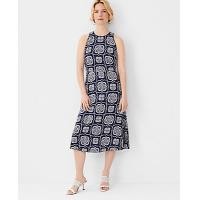 ราคา Ann Taylor Tile Midi Dress - Pure Sapphire (4215633391137)