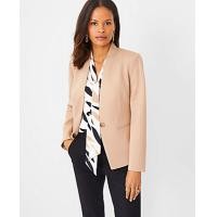 ราคา Ann Taylor The Cutaway Blazer in Double Knit - Natural Camel (4215633493626)