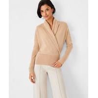 ราคา Ann Taylor Cashmere Wrap Sweater - Golden Camel (4215633901770)