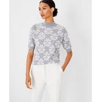 ราคา Ann Taylor Floral Elbow Sleeve Sweater Tee - Empire Grey (4215634074725)
