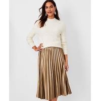 ราคา Ann Taylor Shimmer Mock Neck Sweater - Gold Shine (4215634076668)