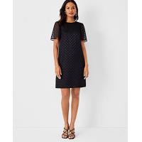 ราคา Ann Taylor Petite Dotted Shift Dress - Black (4215634096550)