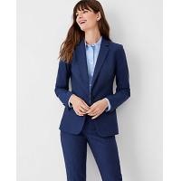 ราคา Ann Taylor The Petite Hutton Blazer in Lightweight Refined Denim - Dark Rinse (4215634275764)