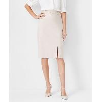 ราคา Ann Taylor The Belted Pencil Skirt in Stretch Cotton - Ivory Porcelain (4215634391518)