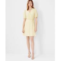 ราคา Ann Taylor Floral Puff Sleeve Wrap Dress - Winter White (4215634649039)