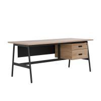 ราคา โต๊ะผู้บริหาร รุ่นยังโนเบิล - สีแนทเชอรัลโอ๊ค/ดำ LOGICA (200088842)