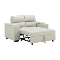 ราคา โซฟาเบดหนังแท้ผิวสัมผัส 2 ที่นั่ง รุ่นโดมินิค - สีหินทราย INDEX FURNITURE (110040620)