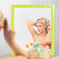 ราคา U-RO DECOR กะจกติดผนัง รุ่น POLKA-56 - สีเขียวจุดขาว กระจกแต่งหน้า กระจกแต่งตัว กระจกเงา กระจกแขวนผนัง กระจกโมเดิร์นเฟรม สามารถติดผนัง แขวนผนังได้ (104261915)