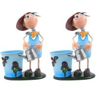 ราคา U-RO DECOR กระถางดอกไม้ รุ่น EDDIE-B - สีฟ้า 2 ชิ้น/ชุด กระถางต้นไม้ (511245770)