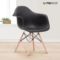 ราคา U-RO DECOR รุ่น CHARLOTTE เก้าอี้กินข้าว เก้าอี้ทำงาน มีที่พักแขนฐานโครงเหล็ก สีดำ/ขาไม้บีช (1369635163)