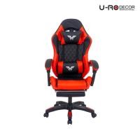 ราคา U-RO DECOR รุ่น NEW LEGEND (นิวลีเจนด์) สีดำ/แดง เก้าอี้เกมส์ ปรับนอนได้พร้อมที่รองขา มีหมอนรองศรีษะและหมอนรองหลัง (24132787099)