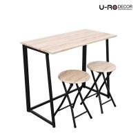ราคา U-RO DECOR รุ่น LUCY (ลูซี่) ชุดโต๊ะอเนกประสงค์ แบบพับได้ ปิดผิว PVC มีวิธีการใช้งานบอก มีปุ่มรองขาปรับระดับได้ (603588530)