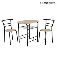 ราคา U-RO DECOR ชุดโต๊ะรับประทานอาหาร (โต๊ะ1+เก้าอี้2 ตัว) รุ่น CHERRY-NEW (เชอร์รี่-นิว) สีซานรีโม่/ขาสีน้ำตาล Dining Set (1 (29574687887)