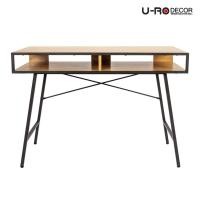 ราคา U-RO DECOR โต๊ะทำงานอเนกประสงค์ รุ่น BRUNO (บรูโน่) สีโอ๊ค พร้อมช่องเก็บของ 2 ช่อง มีปุ่มยางรองขาโต๊ะปรับได้ WorkingDesk (25121160014)