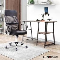 ราคา U-RO DECOR โต๊ะทำงาน รุ่น LASVEGAS มาพร้อมชั้นวาง 2 ชั้น ปิดผิวด้วย PVC + เก้าอี้สำนักงาน รุ่น HIRO สีดำ (4609145652)