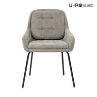 ราคา U-RO DECOR [แพ็คคู่] เก้าอี้รับแขก รุ่น FLUER (เฟลอร์) สีเทา รองรับน้ำหนัก 100 กก. ขาเก้าอี้เป็นเหล็กพ่นสีดำ (49960877298)