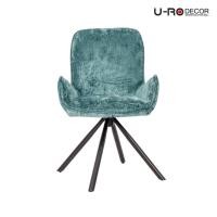 ราคา U-RO DECOR [แพ็คคู่] เก้าอี้รับแขก รุ่น FRIDA (ฟรีด้า) สีเขียว รองรับน้ำหนัก 100 กก. ขาเหล็กพ่นสีดำหมุนได้ 360 องศา (54260851598)